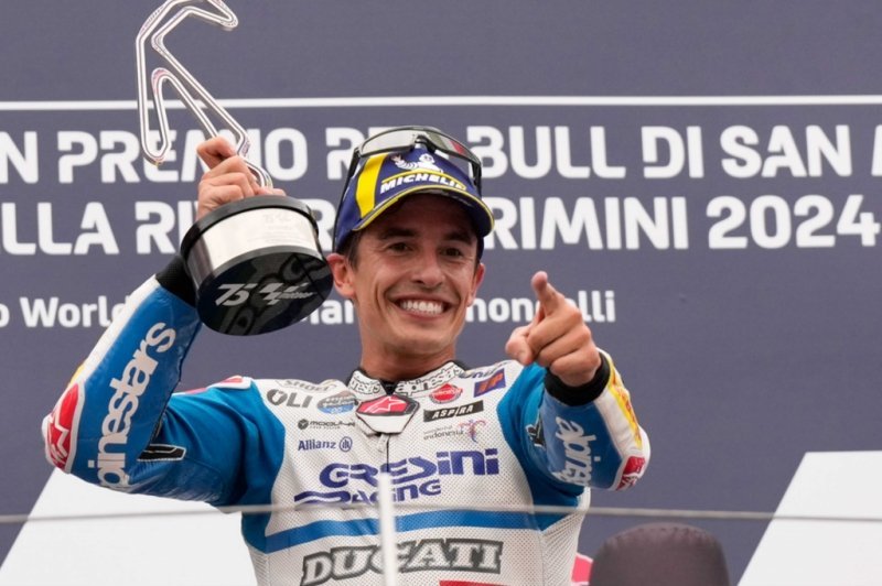 Selebrasi Marc Marquez Raih Podium Kedua Bersama Tim Barunya